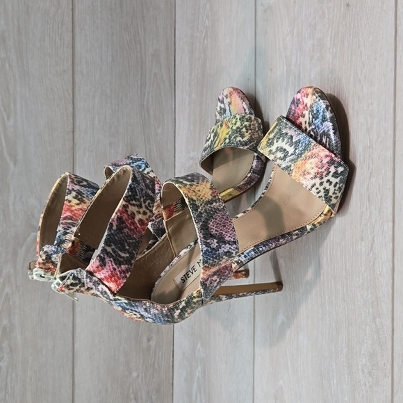 Steve Madden Women Mira Ankle Heels Sandals shoes sz 8.5 - Picture 1 of 12